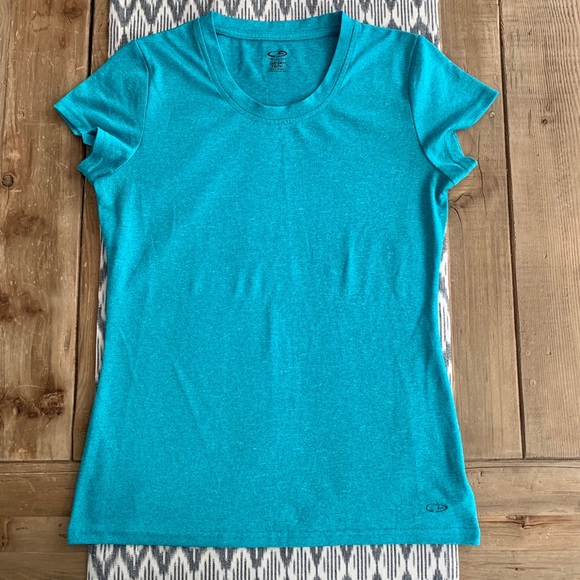 C9 by Champion: Women’s Duo Dry Teal Workout Shirt - Picture 1 of 7